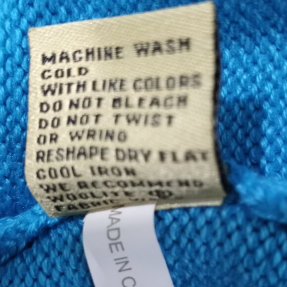 INSEARCH COLLECTION TURQUOISE ZIP UP HIGH COLLAR SWEATER MEN SIZE XL - Picture 4 of 7